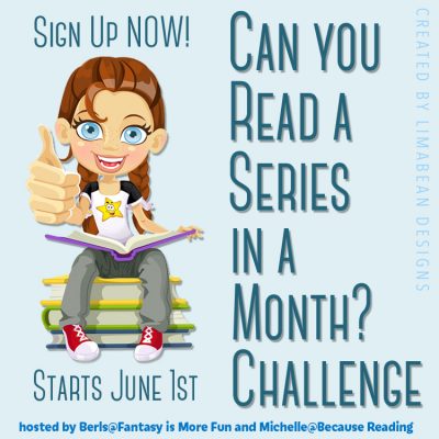 Can you read a series in a month challenge logo